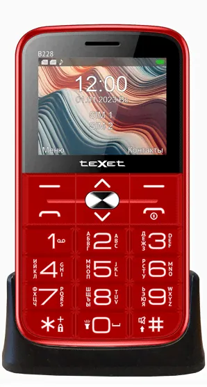 Сотовый телефон TEXET TM-B228 красный