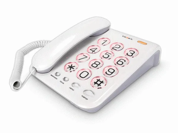 Телефон проводной teXet TX-262 светло-серый-2
