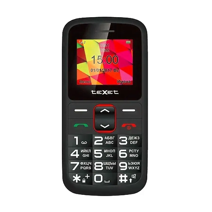 Телефон teXet TM-B217 (черно-красный)-0