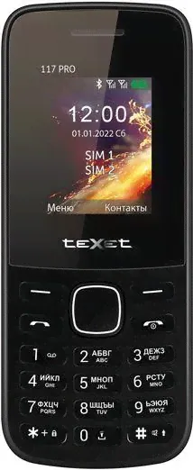 127237, Мобильный телефон teXet TM-117 черный 4G PRO