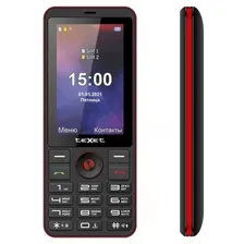 Мобильный телефон Texet TM-321 черный/красный (3"/камера/2500mAh)