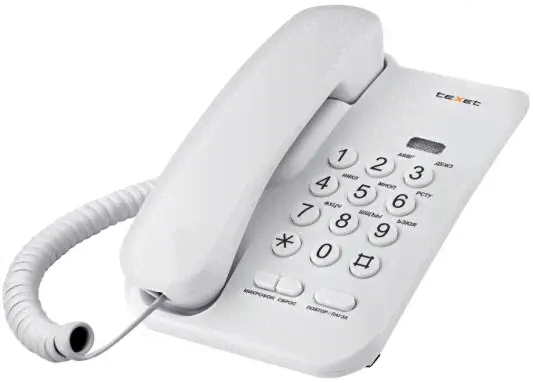 Телефон проводной Texet TX-212 серый-0