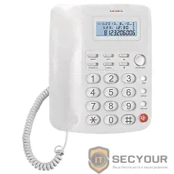 TEXET TX-250 белый {Автоответчик: нет. Дисплей: есть. Органайзер: часы. Память (количество номеров): нет. Память набранных номеров: 9. Однокнопочный набор (количество кнопок): 1.}