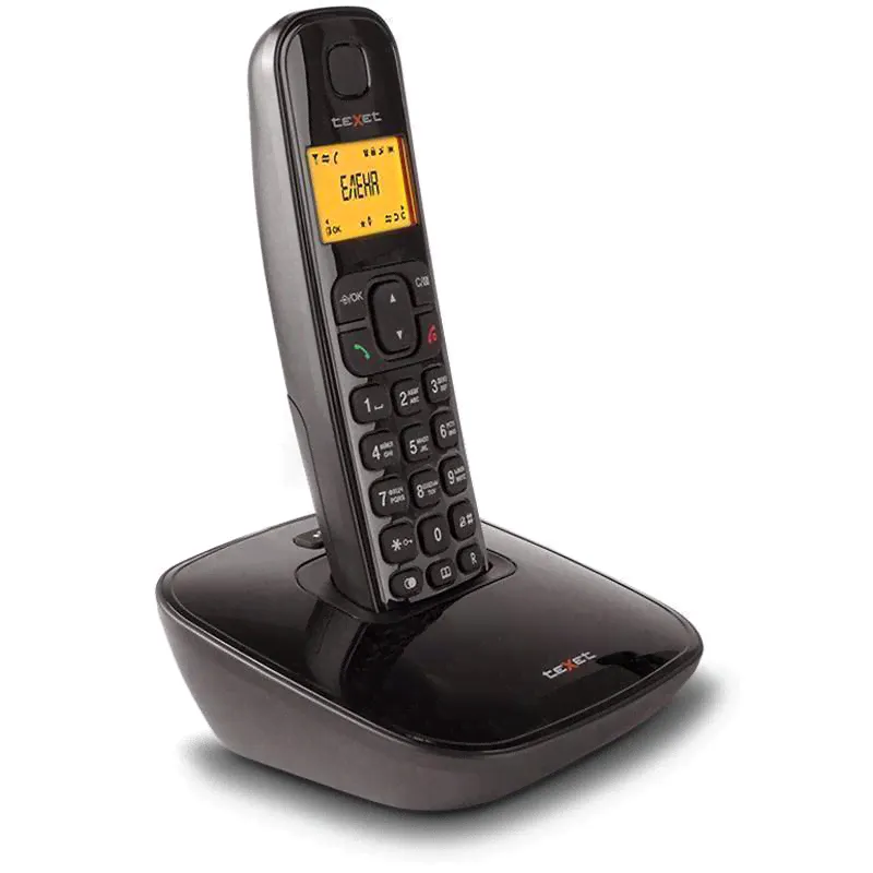 Телефон беспроводной Texet TX-D6705A, АОН, 20 номеров, черный (арт. 344179)