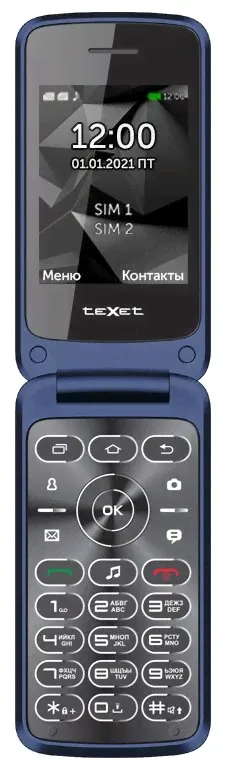 Texet Мобильный телефон teXet TM-408 Blue мобильный телефон