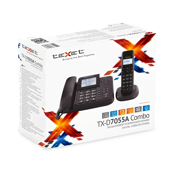 Радиотелефон TEXET TX-D 7055A COMBO белый-1